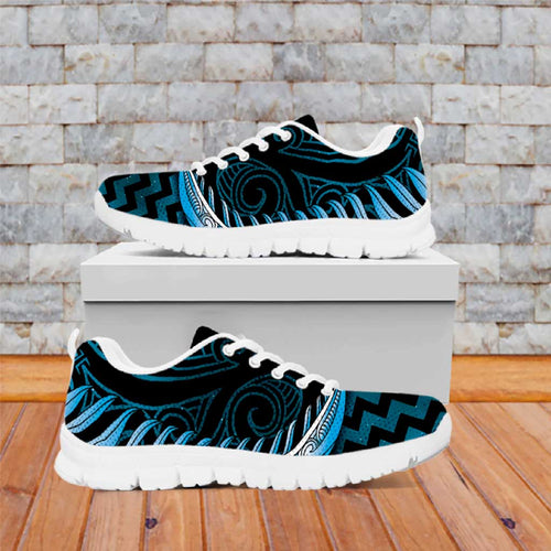 Blue Matariki New Zealand Sneakers Maori Poutama Galaxy Vibes