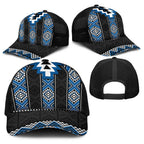 Blue Taniko Aotearoa Baseball Net Cap Niho Taniwha Mix Poutama - Aussie Hoodie