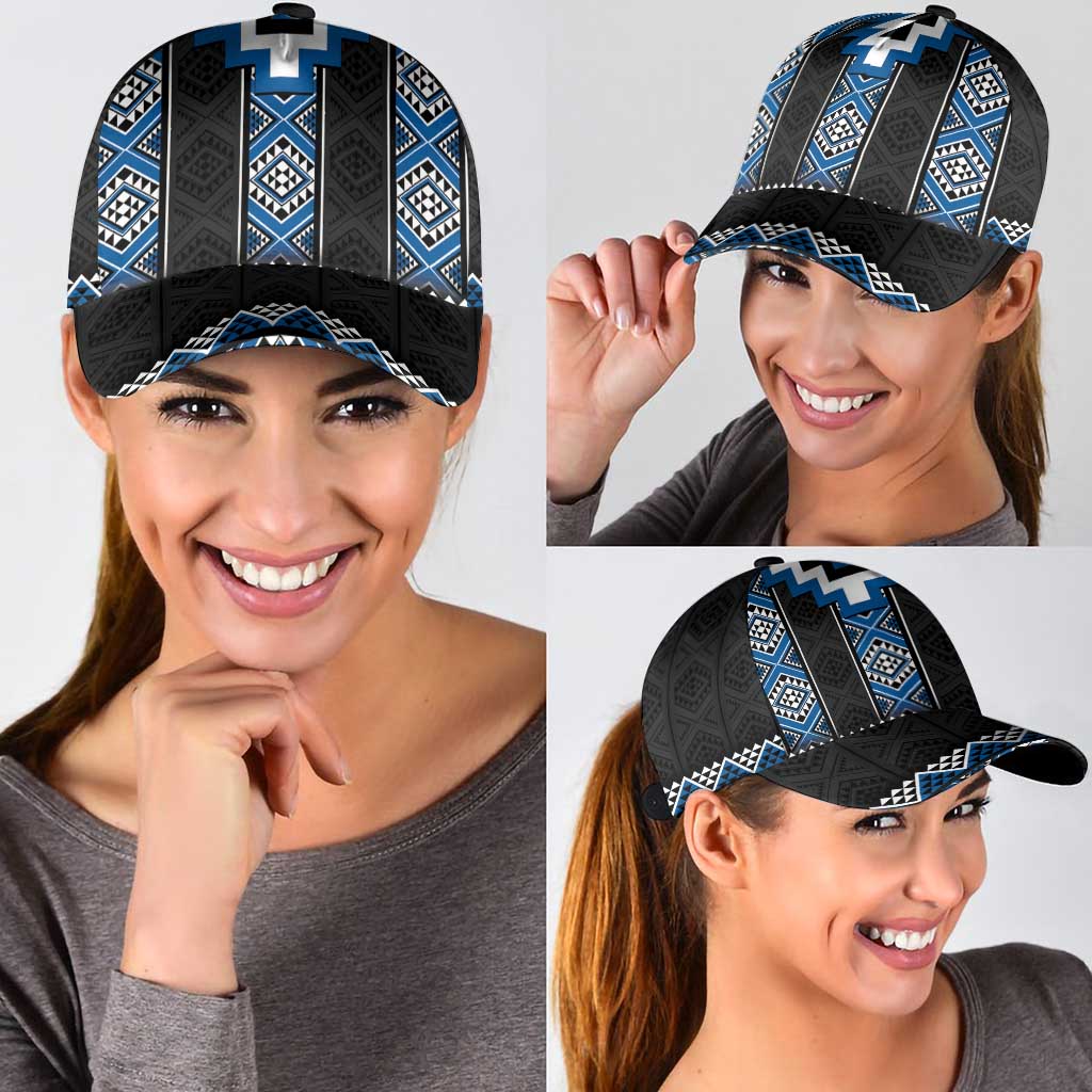 Blue Taniko Aotearoa Classic Cap Niho Taniwha Mix Poutama LT14