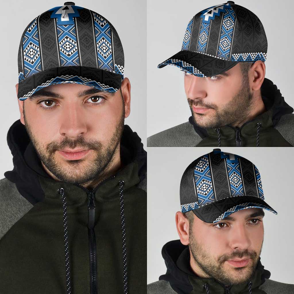 Blue Taniko Aotearoa Classic Cap Niho Taniwha Mix Poutama LT14