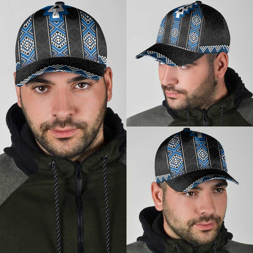 Blue Taniko Aotearoa Classic Cap Niho Taniwha Mix Poutama LT14