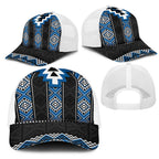Blue Taniko Aotearoa Mesh Trucker Cap Niho Taniwha Mix Poutama - Aussie Hoodie