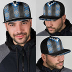 Blue Taniko Aotearoa Mesh Trucker Cap Niho Taniwha Mix Poutama - Aussie Hoodie