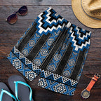Blue Taniko Aotearoa Shorts for Men Niho Taniwha Mix Poutama