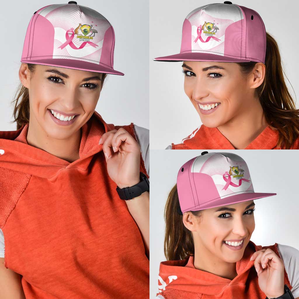 Bowls Australia Breast Cancer Snapback Cap Pink Ribbon Curve Sporty - Aussie Hoodie