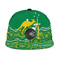 Bowls Australia Snapback Cap Aussie Kangaroo Aboriginal Art - Aussie Hoodie