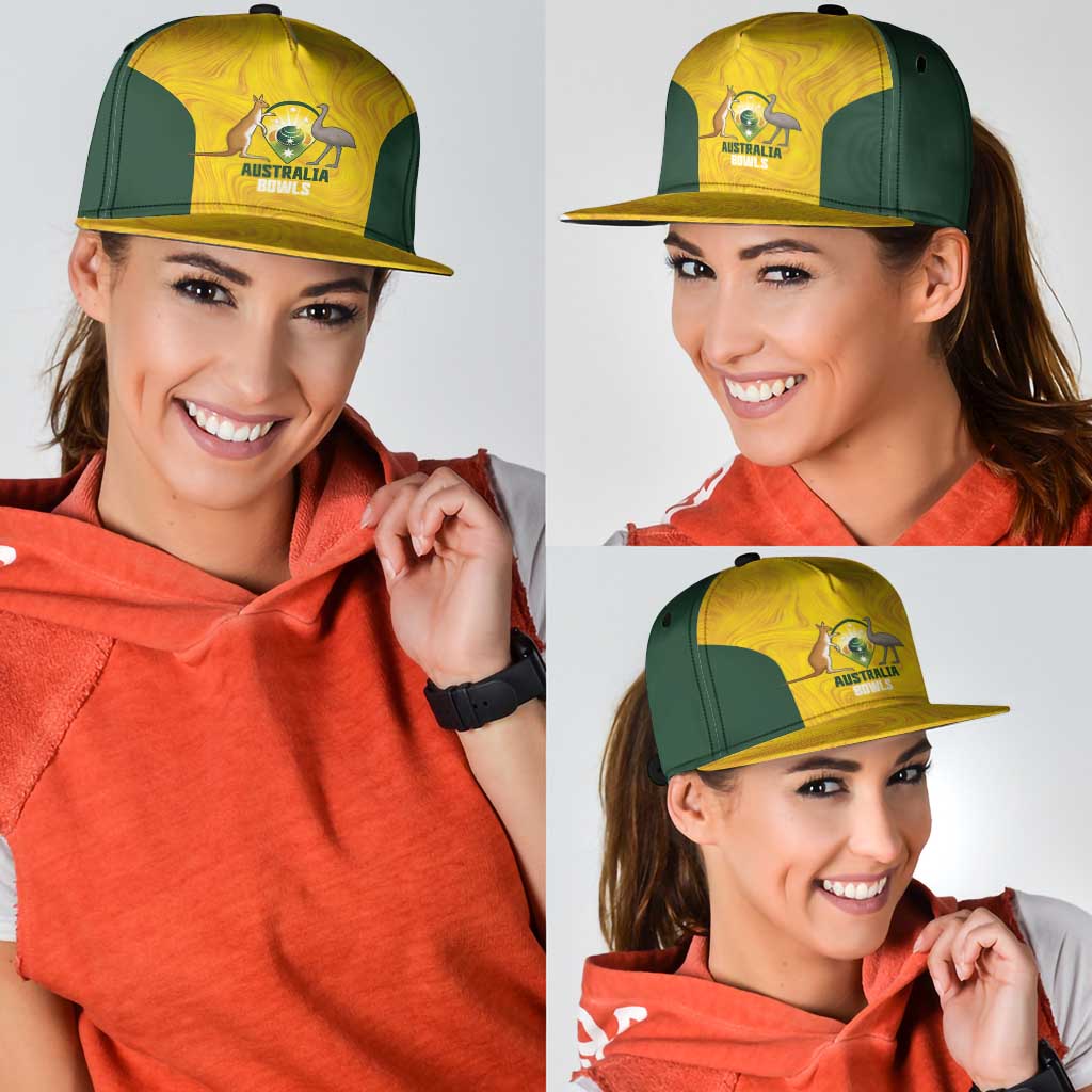 Bowls Australia Snapback Cap Marble National Color - Aussie Hoodie