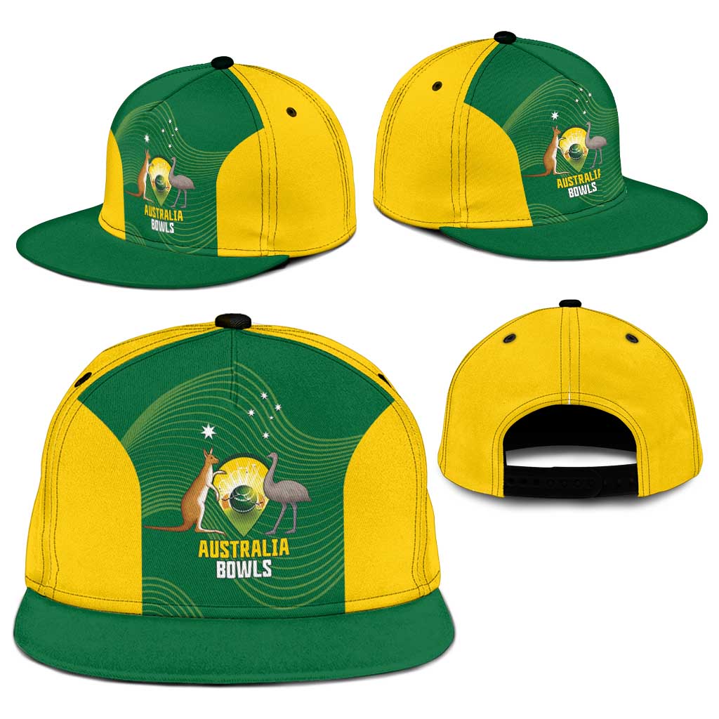 Bowls Australia Snapback Cap National Color Curve Sporty - Aussie Hoodie
