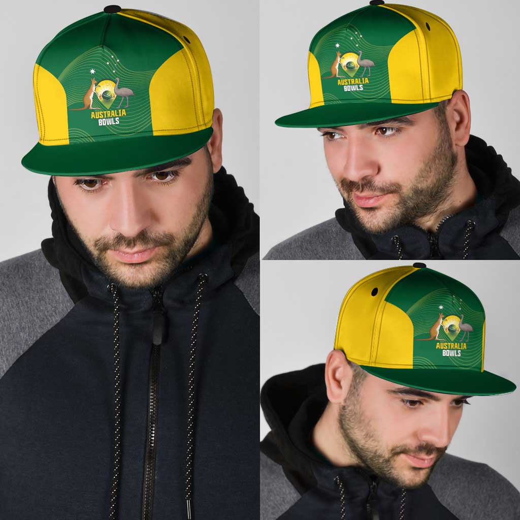 Bowls Australia Snapback Cap National Color Curve Sporty - Aussie Hoodie