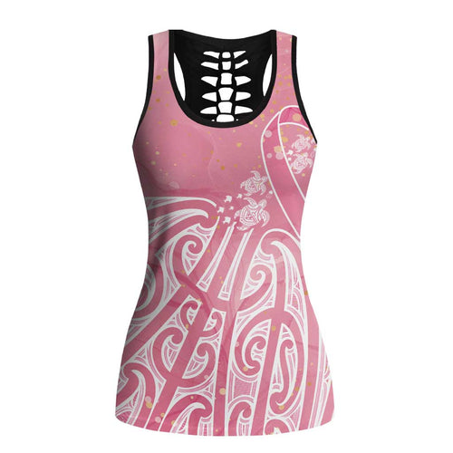 Breast Cancer Awareness Maori Hollow Tank Top Kia Kaha Kia Maia Kia Manawanui - Aussie Hoodie