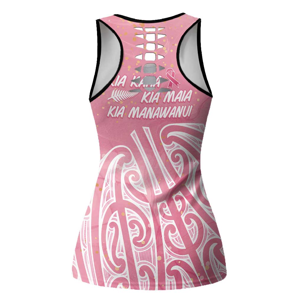 Breast Cancer Awareness Maori Hollow Tank Top Kia Kaha Kia Maia Kia Manawanui - Aussie Hoodie