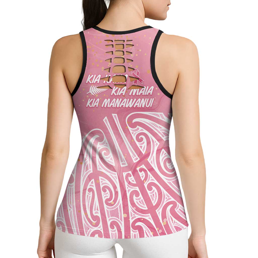 Breast Cancer Awareness Maori Hollow Tank Top Kia Kaha Kia Maia Kia Manawanui - Aussie Hoodie