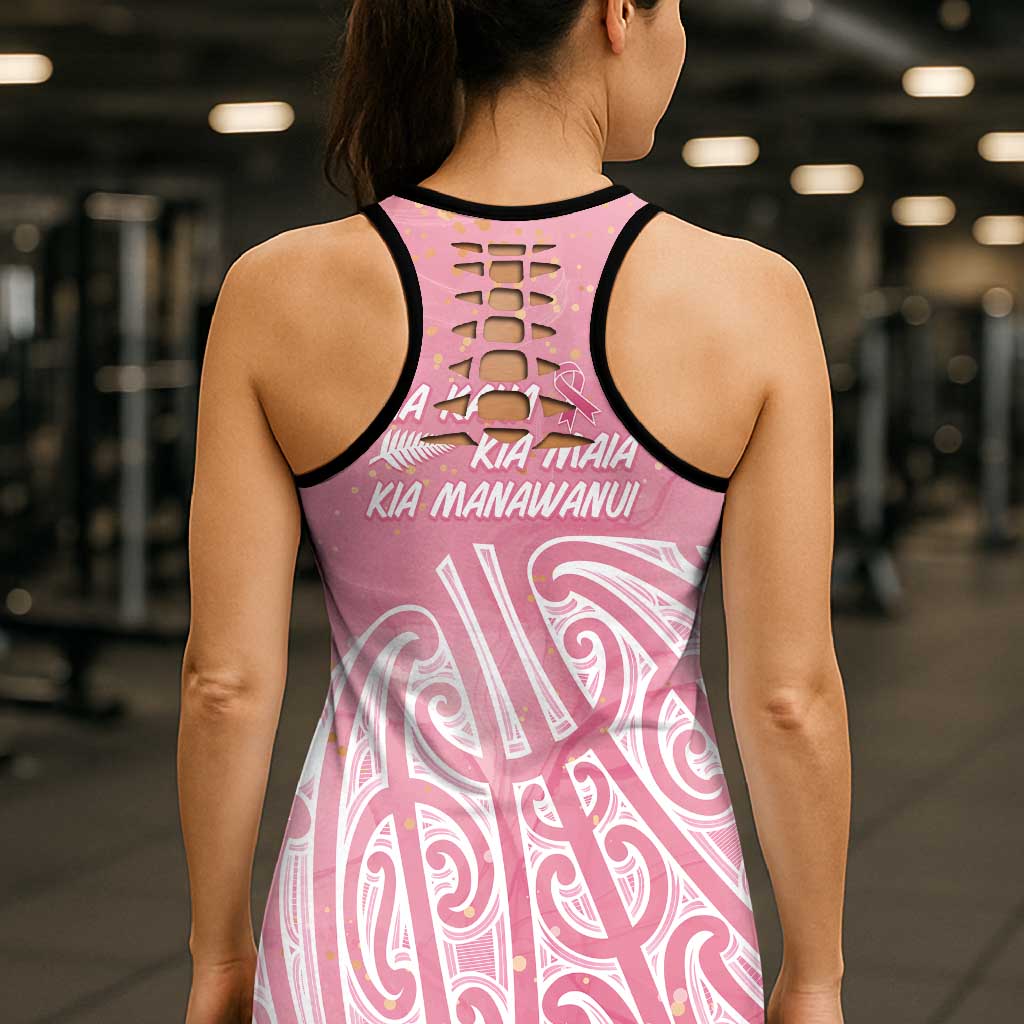 Breast Cancer Awareness Maori Hollow Tank Top Kia Kaha Kia Maia Kia Manawanui - Aussie Hoodie