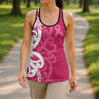 Breast Cancer Awareness Maori Hollow Tank Top Koru Kowhaiwhai - Aussie Hoodie