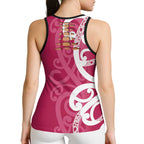 Breast Cancer Awareness Maori Hollow Tank Top Koru Kowhaiwhai - Aussie Hoodie
