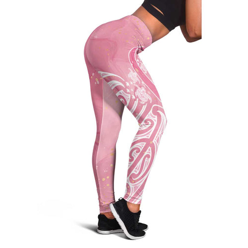 Breast Cancer Awareness Maori Leggings Kia Kaha Kia Maia Kia Manawanui - Aussie Hoodie