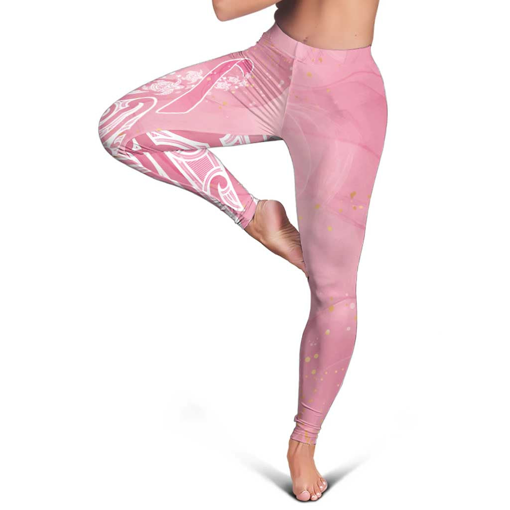 Breast Cancer Awareness Maori Leggings Kia Kaha Kia Maia Kia Manawanui - Aussie Hoodie