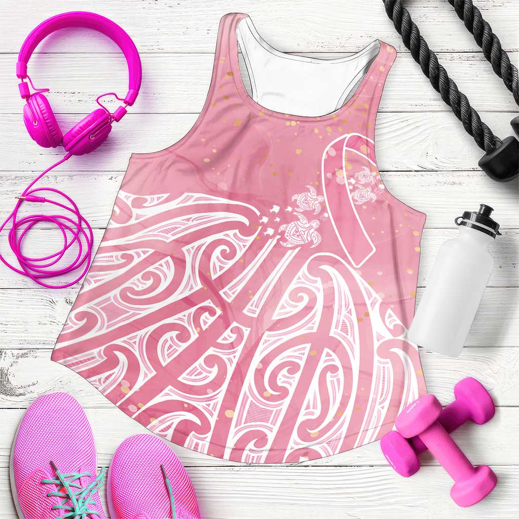 Breast Cancer Awareness Maori Women Racerback Tank Kia Kaha Kia Maia Kia Manawanui - Aussie Hoodie