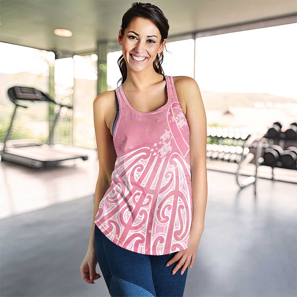 Breast Cancer Awareness Maori Women Racerback Tank Kia Kaha Kia Maia Kia Manawanui - Aussie Hoodie