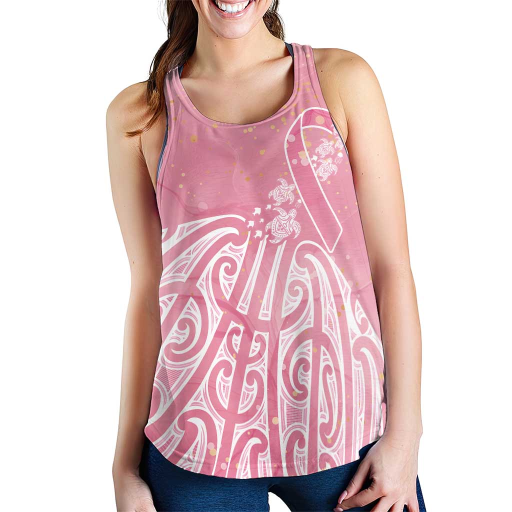 Breast Cancer Awareness Maori Women Racerback Tank Kia Kaha Kia Maia Kia Manawanui - Aussie Hoodie