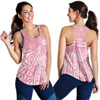 Breast Cancer Awareness Maori Women Racerback Tank Kia Kaha Kia Maia Kia Manawanui - Aussie Hoodie
