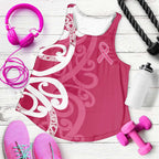 Breast Cancer Awareness Maori Women Racerback Tank Koru Kowhaiwhai - Aussie Hoodie