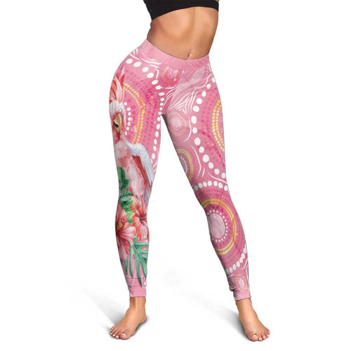 Breast Cancer Pink Cockatoo Leggings Australia Indigenous Watercolor Glaze - Aussie Hoodie