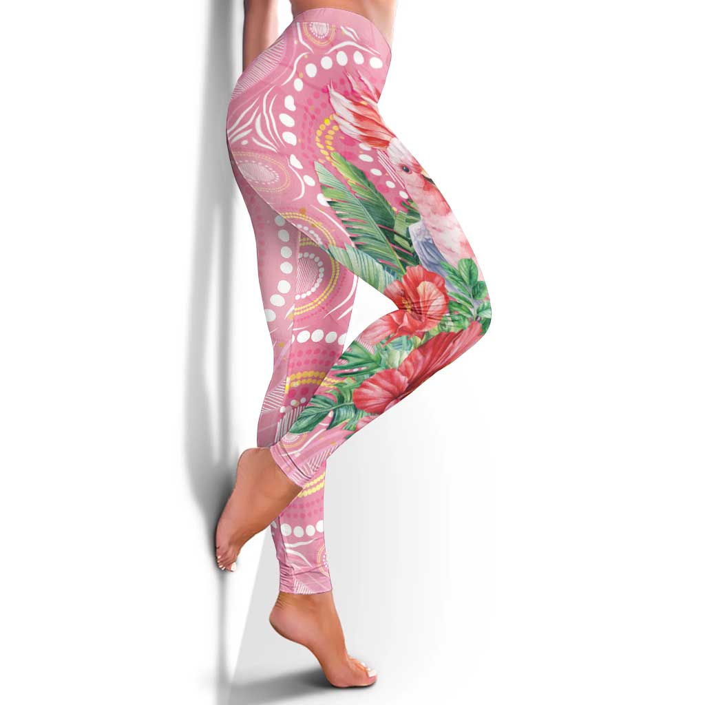 Breast Cancer Pink Cockatoo Leggings Australia Indigenous Watercolor Glaze - Aussie Hoodie
