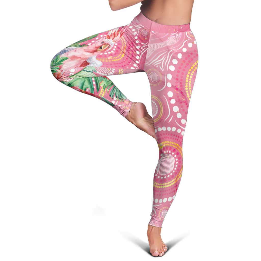 Breast Cancer Pink Cockatoo Leggings Australia Indigenous Watercolor Glaze - Aussie Hoodie