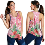 Breast Cancer Pink Cockatoo Women Racerback Tank Australia Indigenous Watercolor Glaze - Aussie Hoodie