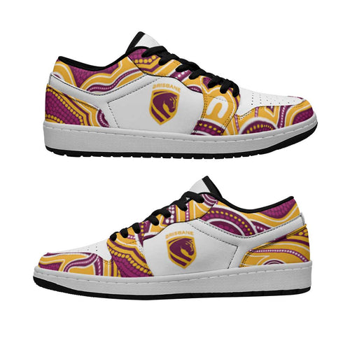 Brisbane Broncos 2026 Rugby Low Sneakers Aboriginal Art