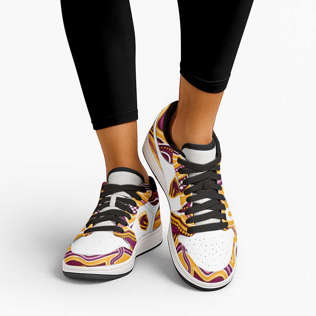 Brisbane Broncos 2026 Rugby Low Sneakers Aboriginal Art