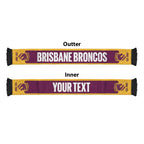 Brisbane Broncos Rugby Personalised Ruffneck Scarf 2026 Go Champions