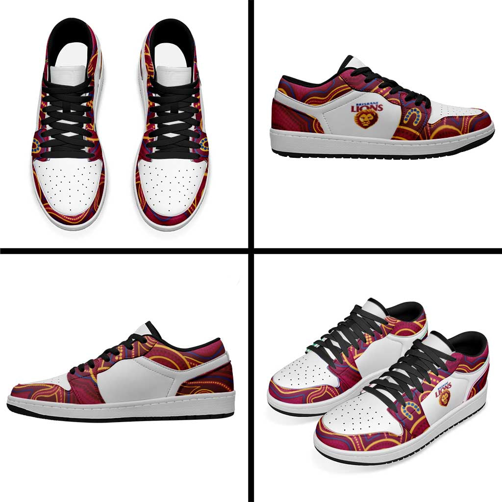 Brisbane Lions Football 2026 Low Sneakers Aboriginal Art