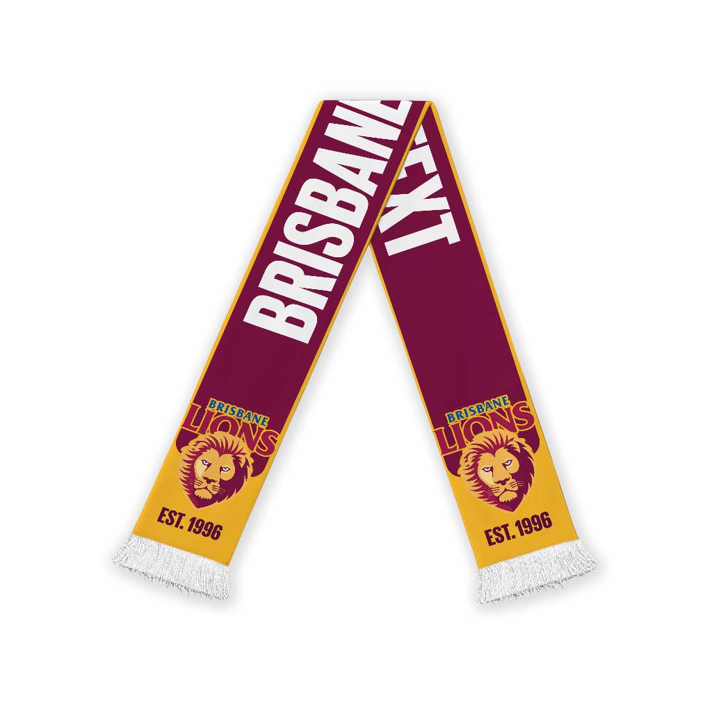 Brisbane Lions Football Personalised Ruffneck Scarf 2026 Go Champions