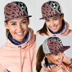 Brown New Zealand Mesh Trucker Cap Aotearoa Kowhaiwhai Mix Taniko Art - Aussie Hoodie