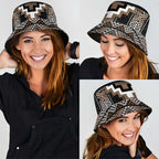 Brown Taniko Aotearoa Bucket Hat Niho Taniwha Mix Poutama LT14