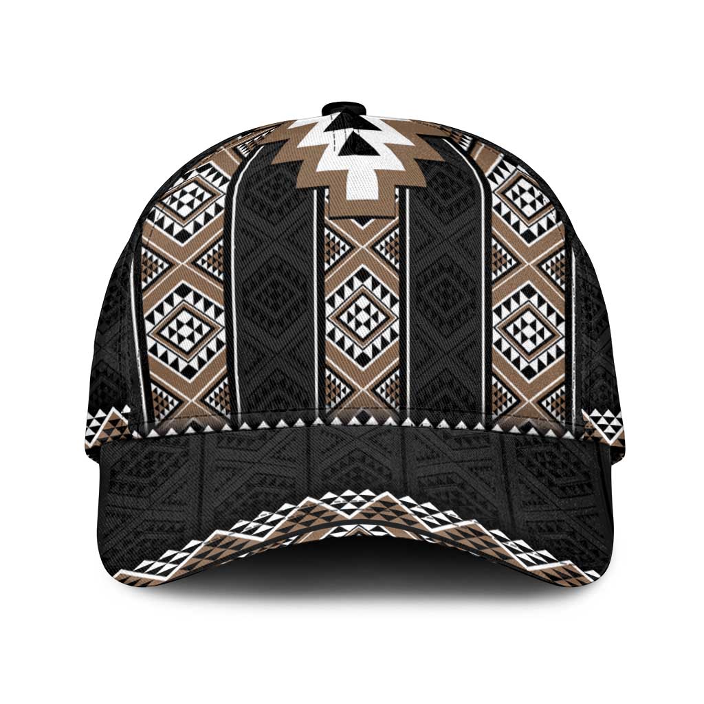 Brown Taniko Aotearoa Classic Cap Niho Taniwha Mix Poutama LT14