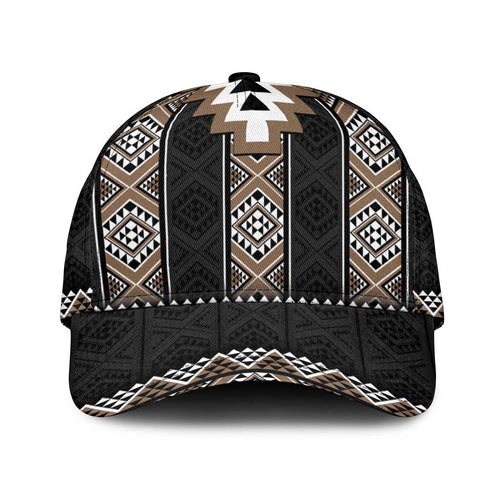 Brown Taniko Aotearoa Classic Cap Niho Taniwha Mix Poutama LT14