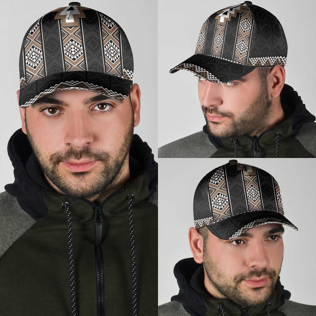 Brown Taniko Aotearoa Classic Cap Niho Taniwha Mix Poutama LT14