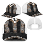 Brown Taniko Aotearoa Mesh Trucker Cap Niho Taniwha Mix Poutama - Aussie Hoodie