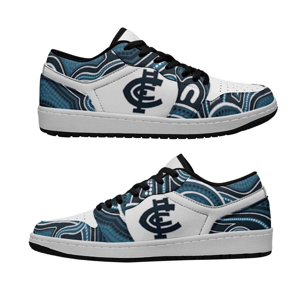 Carlton Blues Football 2026 Low Sneakers Aboriginal Art