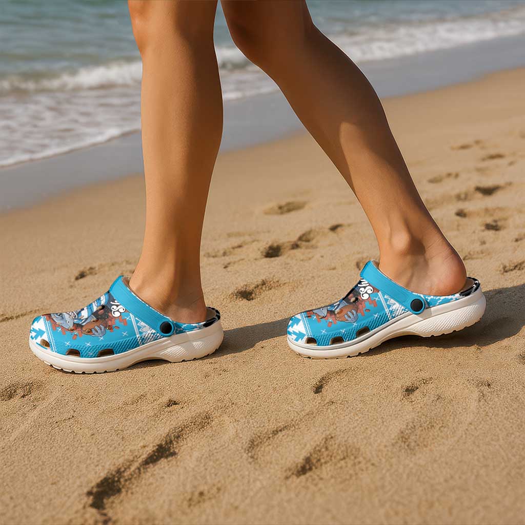 Claus Shark Strikes Clogs Shoes Christmas Rugby League Spirit - Aussie Hoodie