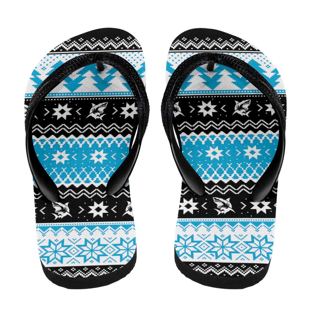 Claus Shark Strikes Flip Flops Christmas Rugby League Spirit - Aussie Hoodie