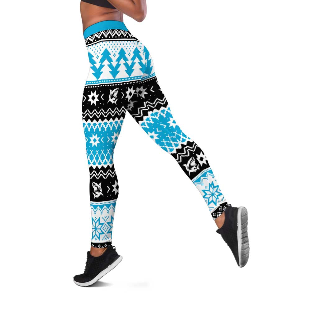 Claus Shark Strikes Leggings Christmas Rugby League Spirit - Aussie Hoodie