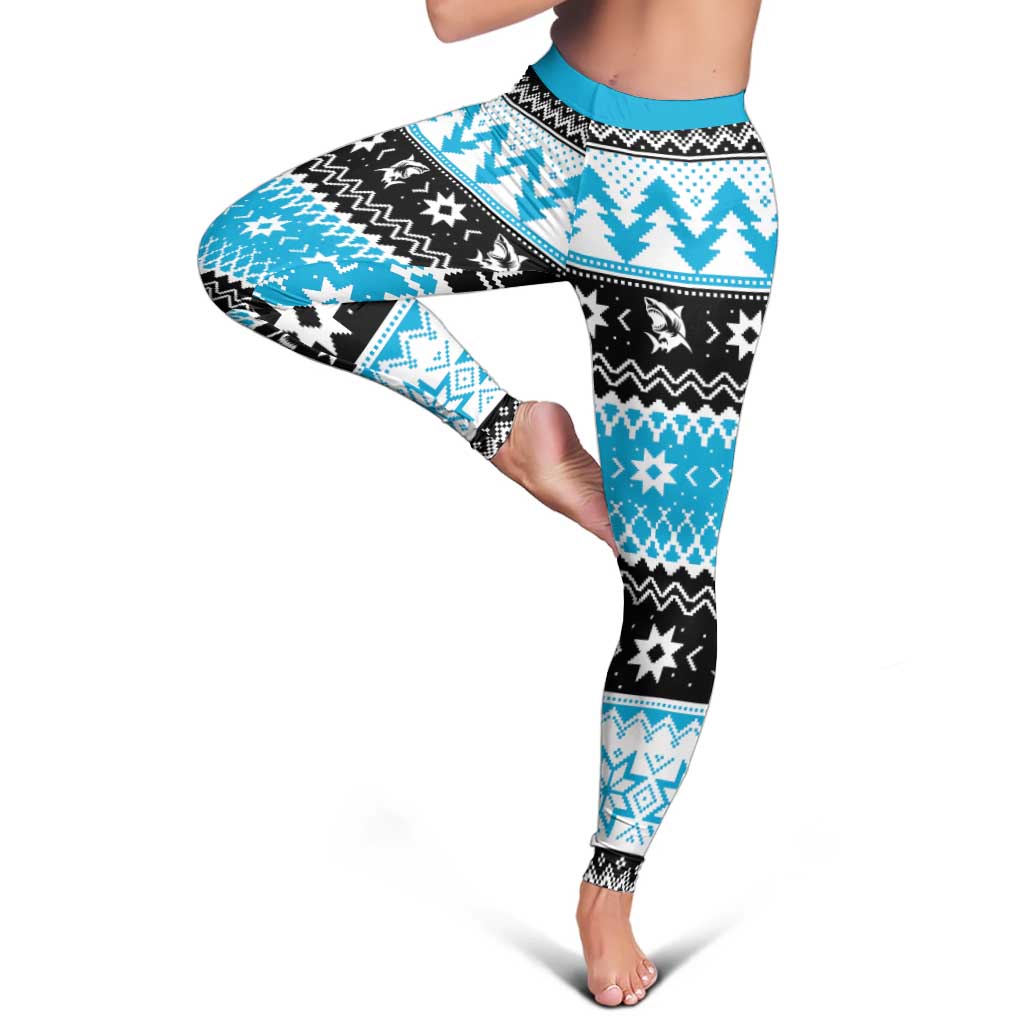 Claus Shark Strikes Leggings Christmas Rugby League Spirit - Aussie Hoodie