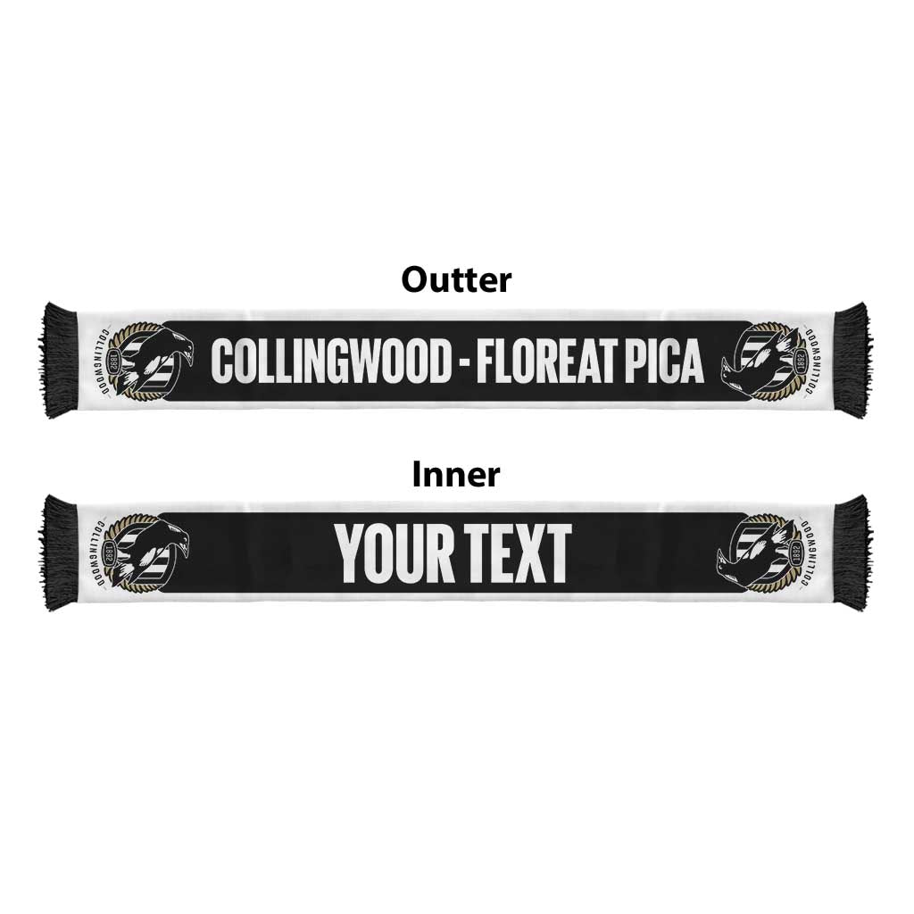 Collingwood Football Personalised Ruffneck Scarf 2026 Go Champions