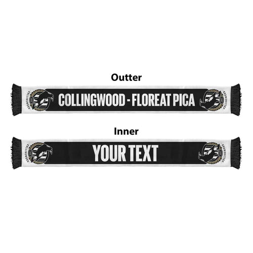 Collingwood Football Personalised Ruffneck Scarf 2026 Go Champions