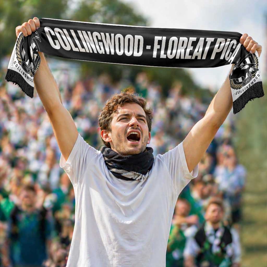 Collingwood Football Personalised Ruffneck Scarf 2026 Go Champions