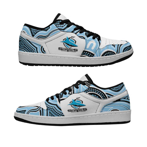 Cronulla-Sutherland Sharks 2026 Rugby Low Sneakers Aboriginal Art